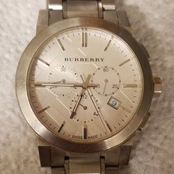 Burberry The City BU9350 Stainless Steel Checker Dial Men's Watch