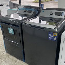 Washer & Dryer Set Mega Capacity 5.2 & 7.5 Cu Ft 