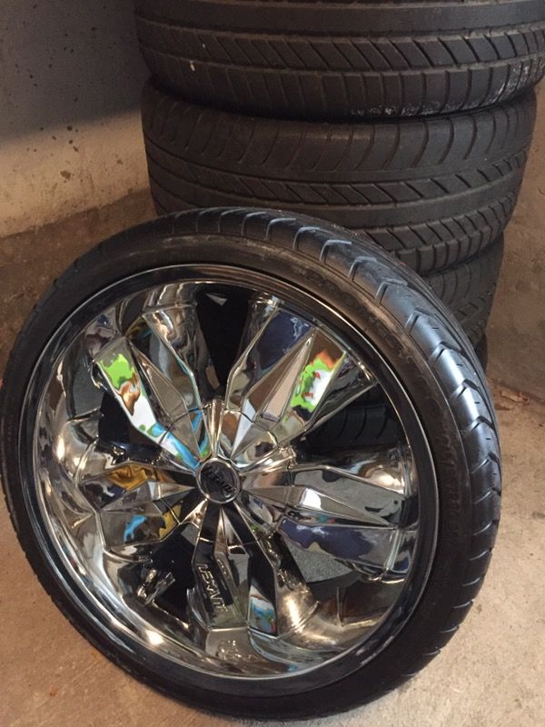 A set of 5 20-inch Lexani Krystal rims and tires!!!