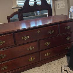 Long Dresser With Tri Mirror