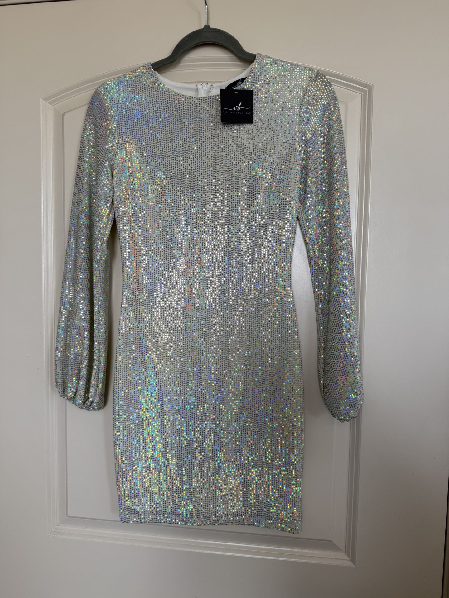 Silver Sequin Dress