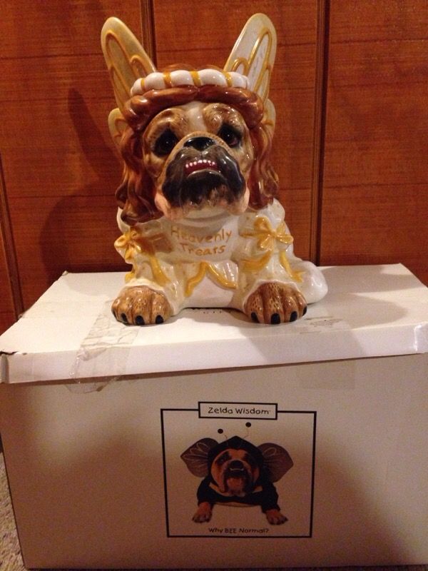 Zelda wisdom bulldog cookie jar