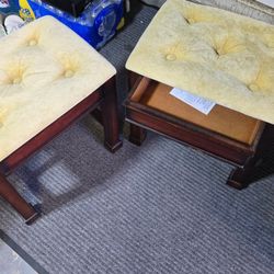 Pair Of Bombay Stools With Storage 