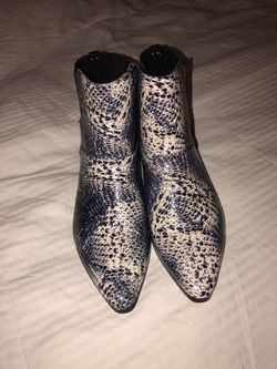 Calvin Klein leather snake skin booties for Sale in Scottsdale, AZ - OfferUp