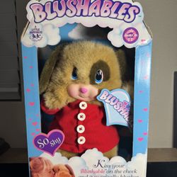 Vintage BLUSHABLES Plush Puppy with Light Up Cheeks NEW IN BOX 