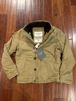 Men abercrombie and fitch AF authentic jacket hoodie warm soft suéter chaqueta Large L brand new