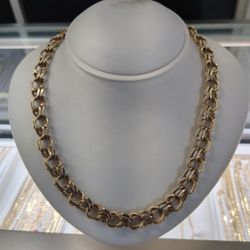 10k Solid Gold Chino Link Necklace 125.5 Grams Layaway Available 10% Down Layaway Available 10% Down If You Are Interested Please Ask For Maribel Than