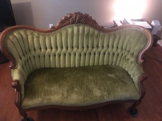 Charming Green Victorian Sofa