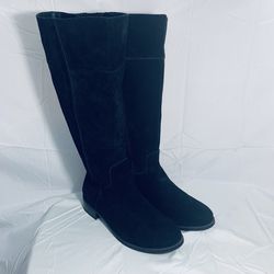 Torrid 12W Black Suede Knee High Boots