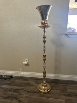 Tall Gold Glossy Large Candle Holders/centerpieces