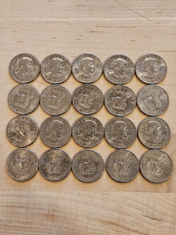 20 B Anthony's Collectibles Dollars Coins 