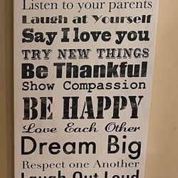 Canvas “Family Rules”