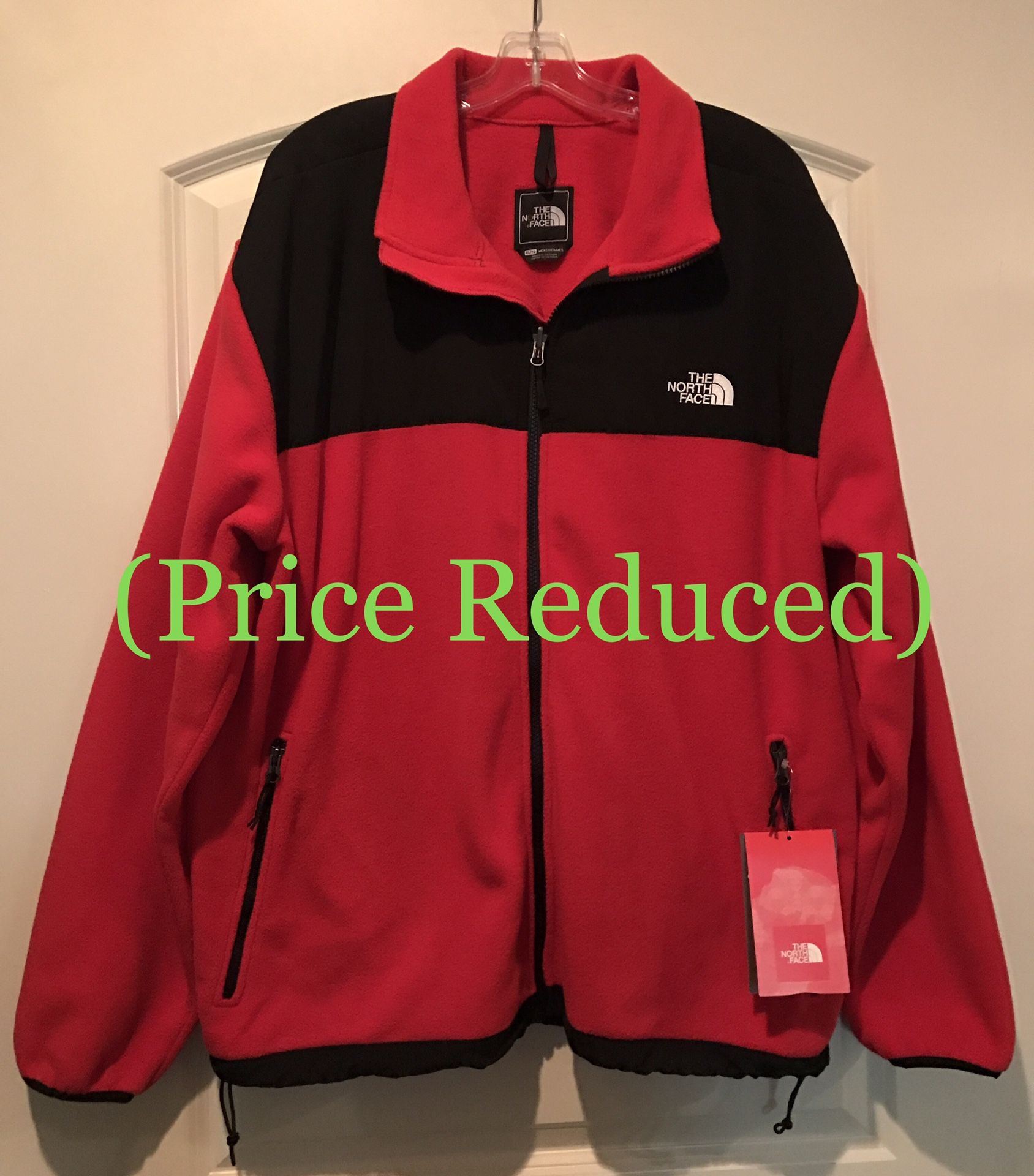 The North Face Men's Kahuna Red and Black Full Zip Fleece Jacket (XL)