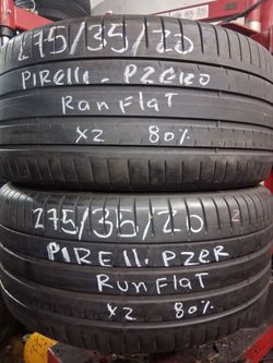 Pair of  275/35/R20 with 80% of tread or life PIRELLI PZERO  run flat HABLAMOS ESPAN̈OL
