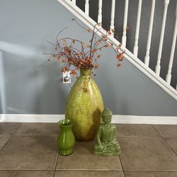 Home Decor Set Vases And Budda