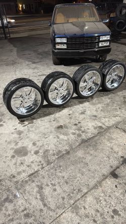 20x9/20x10.5 Intro billet wheels EZ 2 piece on Nitto tires for ford 5x5.5