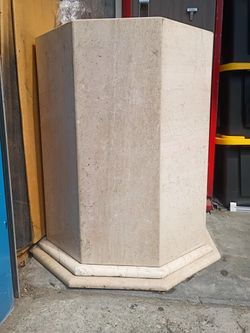 450lb Marble Table Stand w/ 5' 3/4" Glass Table