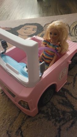 Barbie car and jeep bundle