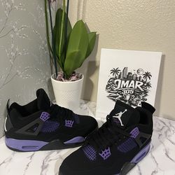 Air Jordan retro 4 purple thunder brand new