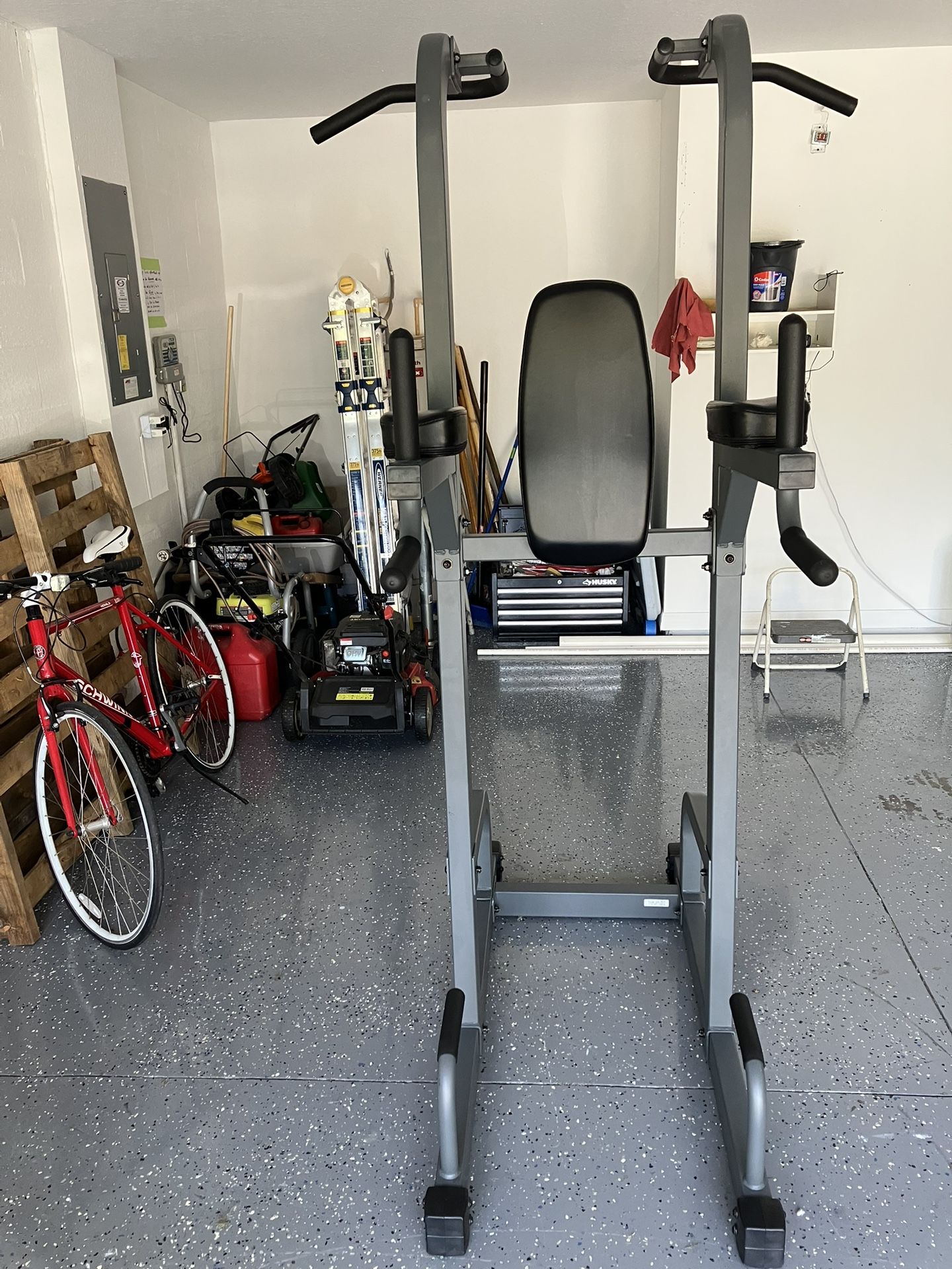 XMark VKR Vertical Knee Raise with Dip and Pull-up Station Power Tower