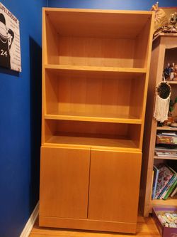 Real wood bookcase cabinet shelves