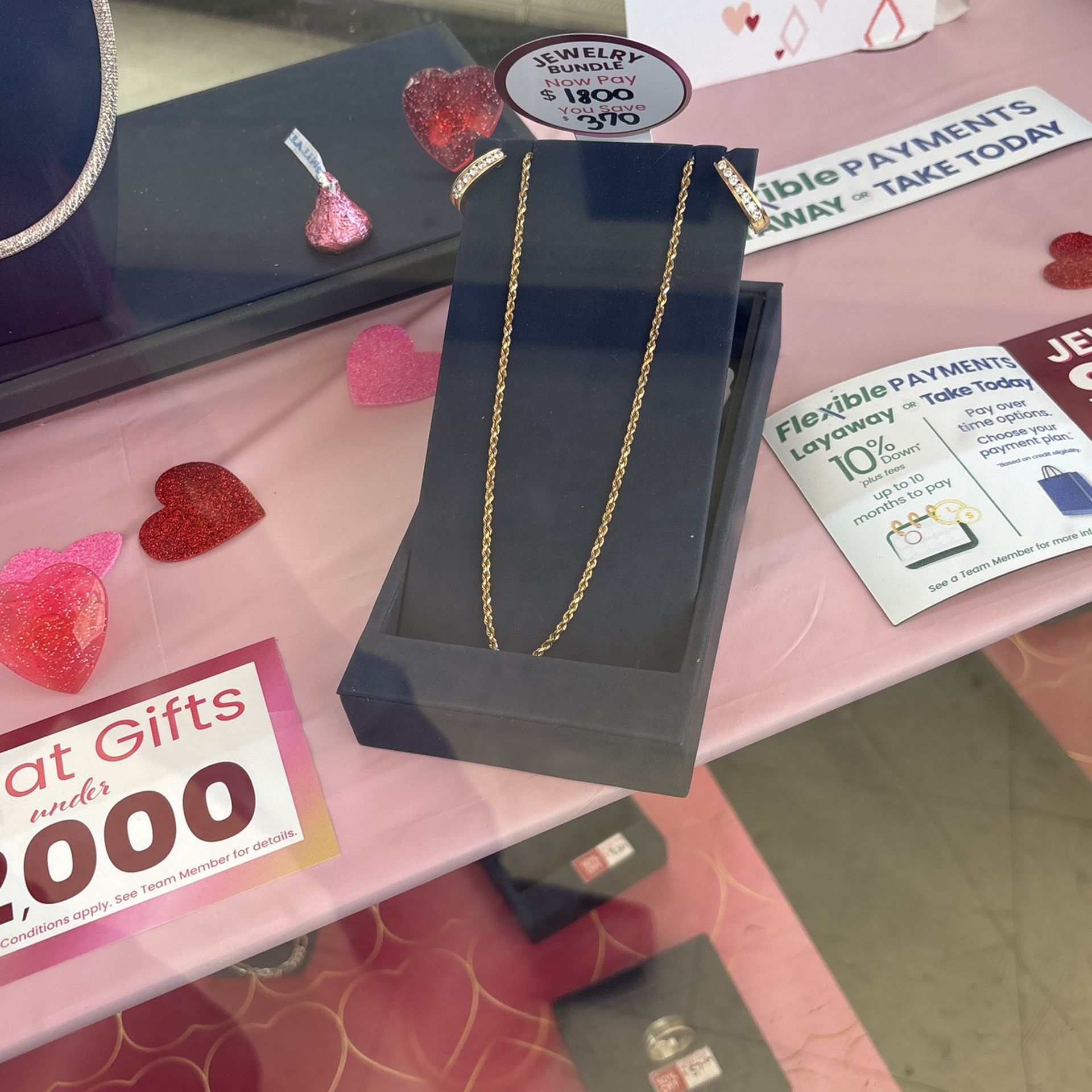 Rope chain and earrings 1800