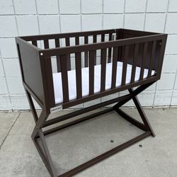 Wooden Baby Crib Bed Side Rocker Bed