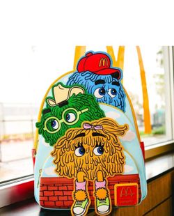 Loungefly McDonlands Triple Pocket Fry Guys Mini Backpack