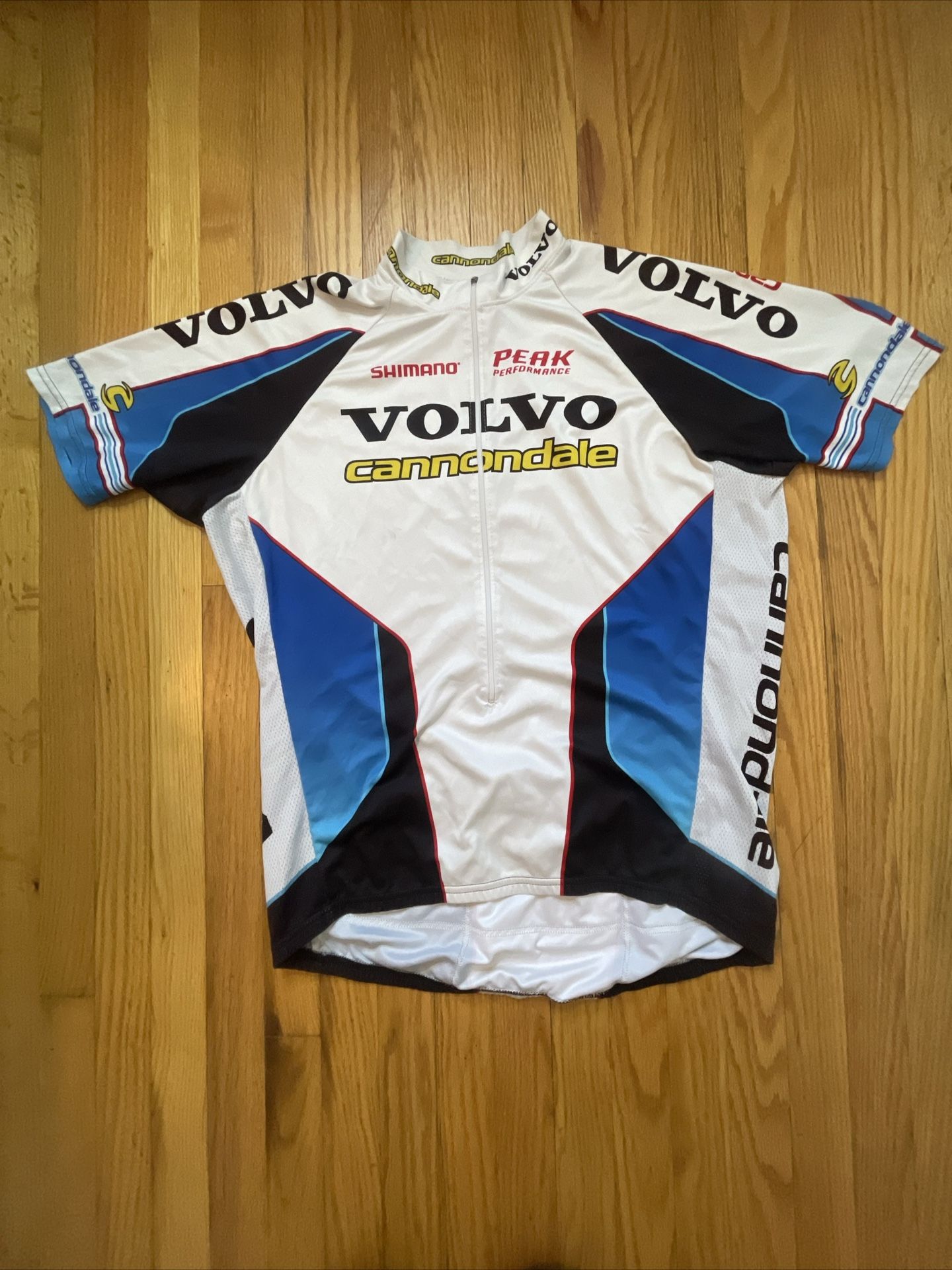Vintage Cannondale Cycling Jersey Mens XXL White Volvo Team 3/4 Zip BIKE 90s