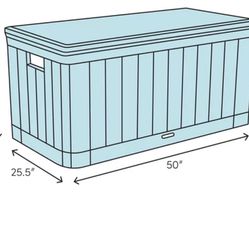 Deck box 99 Gallon Water Resistant Lockable 