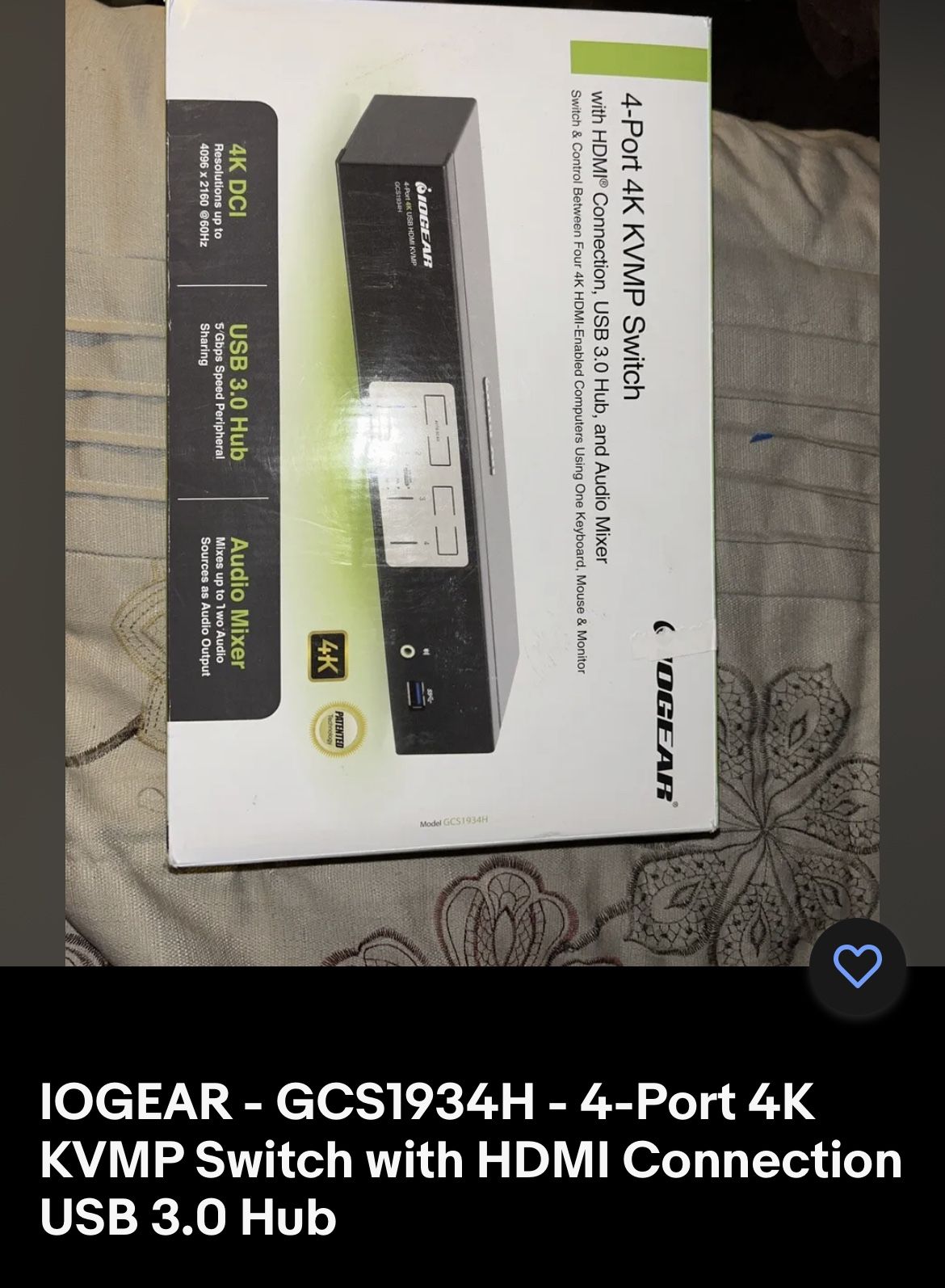 IOGEAR - GCS1934H - 4-Port 4K KVMP Switch with HDMI Connection USB 3.0 Hub