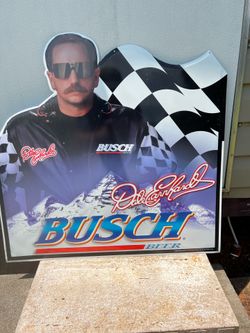 Dale Earnhardt Busch Metal Wall Sign