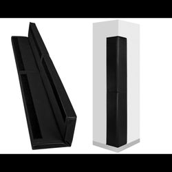 Heavy Duty Wall Corner Guard & Edge Protector 2-Sides (Black, 5FT Tall 6" Sides)