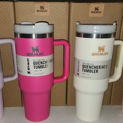 (New) $32 Dollar Each Stanley Quencher H2.0 Soft Matte Collection, Stainless Steel Vacuum Insulated Tumbler with Lid and Straw for Iced and Cold Bever