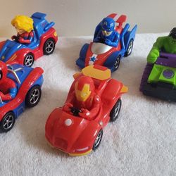 Spidey and amazing friends pull back cars lot of 5 total