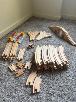 Wooden Train Track Set Large lot