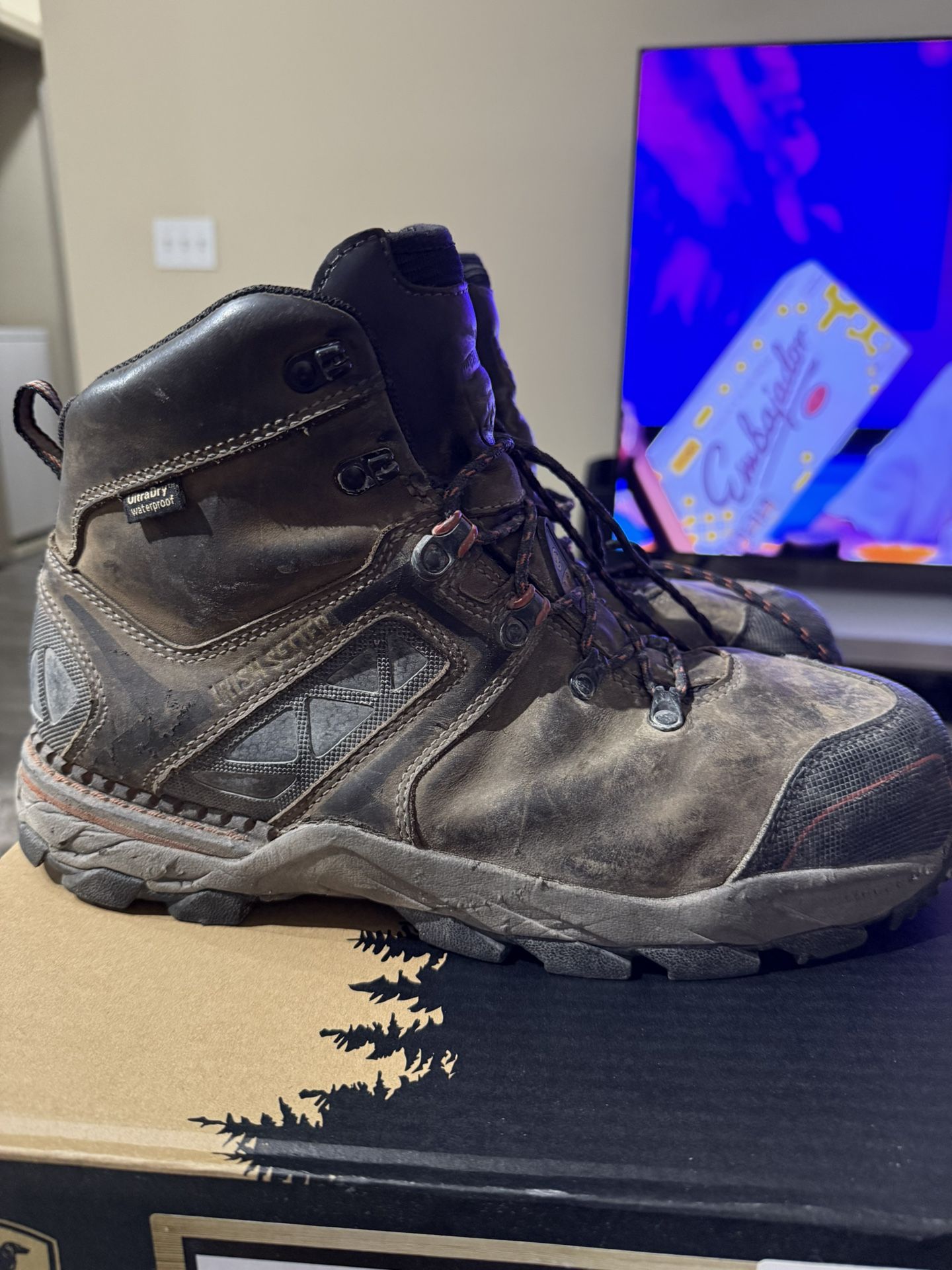STEEL TOE BOOTS , SIZE 11
