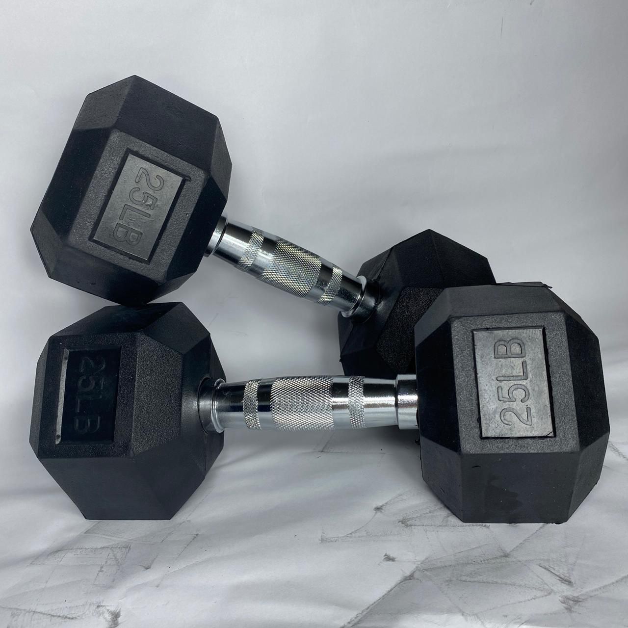 Brand new hex dumbbells rubber 5-50 lbs
