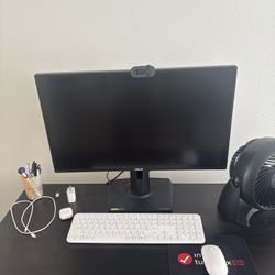 Two ASUS TUF (2-6K Resolution) Gaming Monitors, Keyboard, Mouse, and 1080p Camera - Excellent Condition