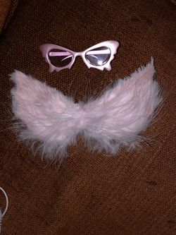 American girl coconut dog angel costume wings & glasses RETIRED
