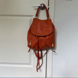 Pumpkin Orange Michael Kors Backpack Purse Handbag