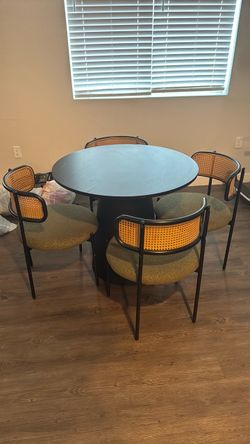 Dining table and chairs