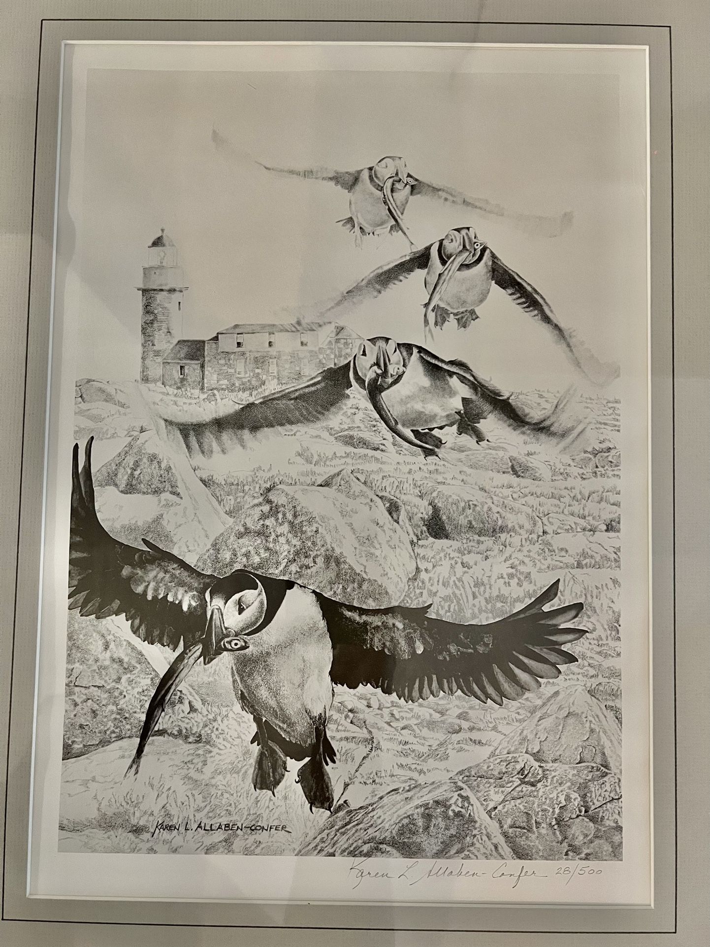 Original Lithograph 28/500 Signed By Karen L. Allaben-Confer