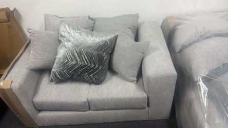 Grey Sofa couch & loveseat