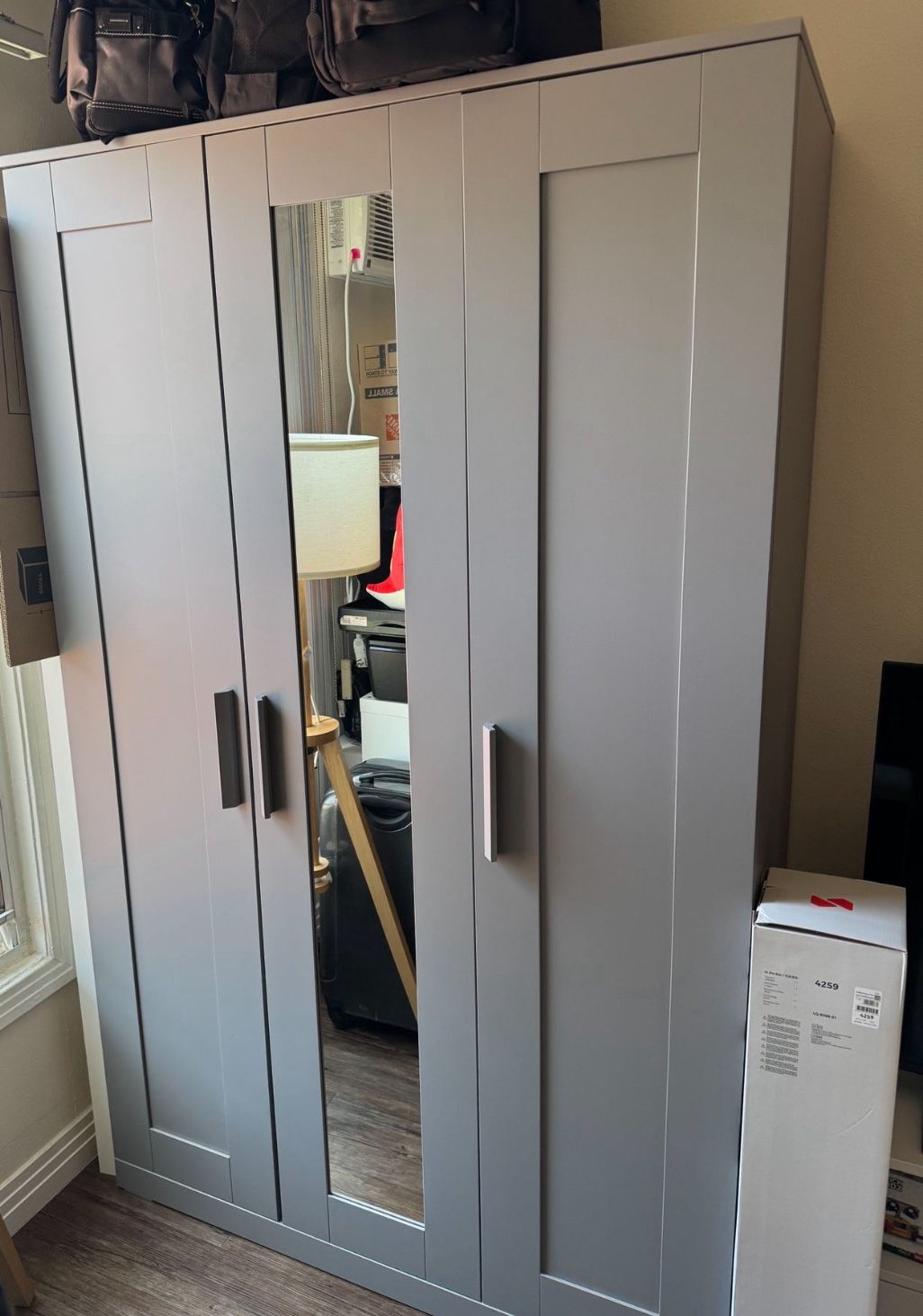 Sleek Large Wardrobe with Mirror