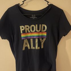     Proud Ally Rainbow Graphic T-Shirt