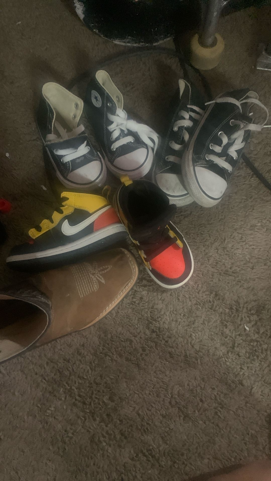 Bundle Of FOUR PAIRS ofLittle Boys Shoes (Nike Converse Etc )