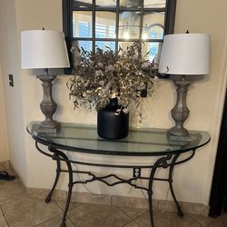 Glass Top Accent Table