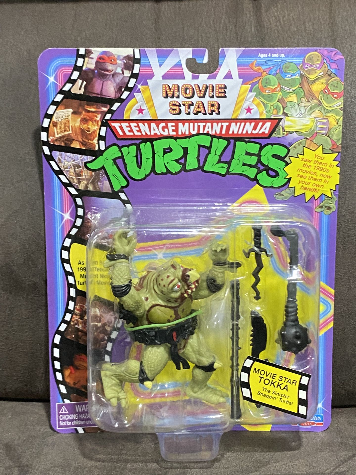 $25- Teenage Mutant Ninja Turtles Tmnt Movie Star Tokka Turtle Action Figure
