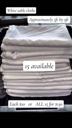 White table cloths